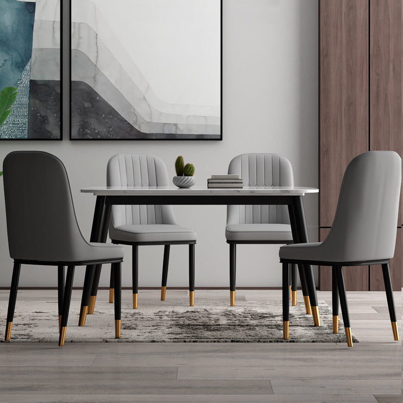 Scandinavian Style Upholstered Chair Wingback Parsons Chair for Home Use Clearhalo ' kitchen&dining_furn' 'Dining Chairs' 'Dining Tables & Seating' 'dining_chair' 'Furniture' 'furniture_dining_chair' 'Kitchen & Dining Furniture' 'kitchen' 3454626