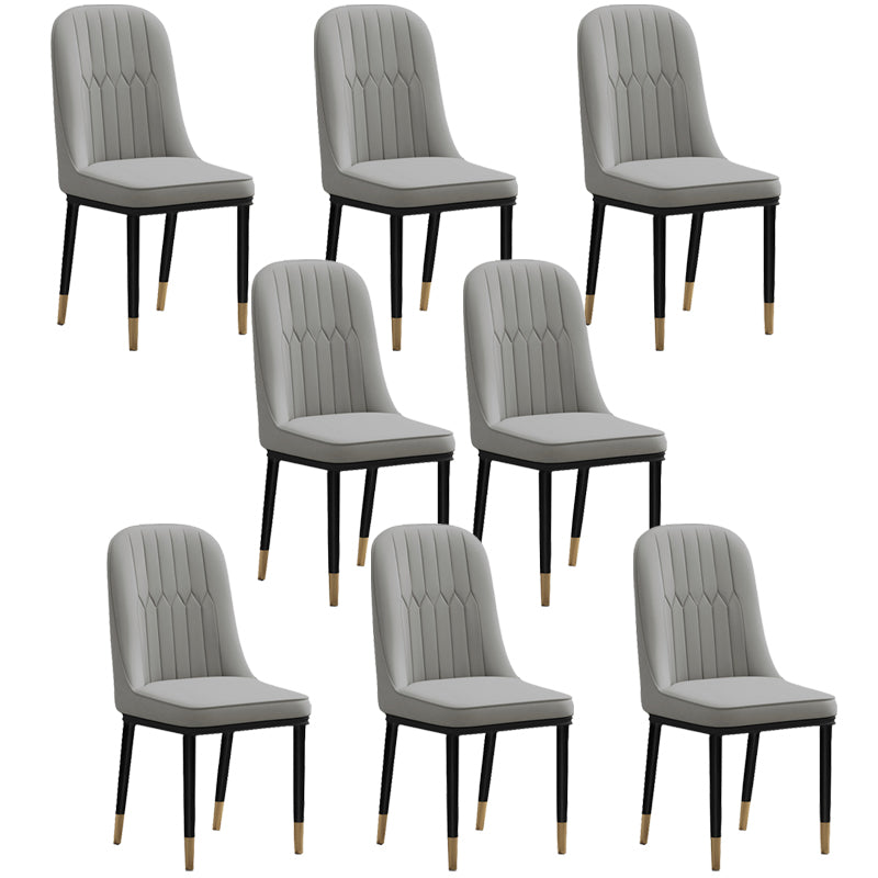 Scandinavian Style Upholstered Chair Wingback Parsons Chair for Home Use Light Gray Set of 8 Clearhalo ' kitchen&dining_furn' 'Dining Chairs' 'Dining Tables & Seating' 'dining_chair' 'Furniture' 'furniture_dining_chair' 'Kitchen & Dining Furniture' 'kitchen' 3454631