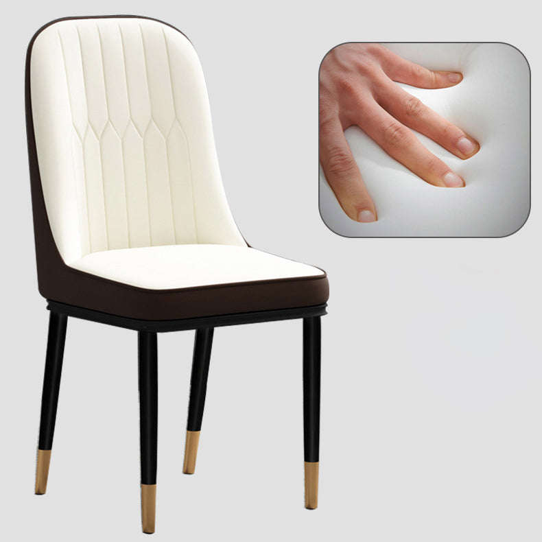Scandinavian Style Upholstered Chair Wingback Parsons Chair for Home Use Clearhalo ' kitchen&dining_furn' 'Dining Chairs' 'Dining Tables & Seating' 'dining_chair' 'Furniture' 'furniture_dining_chair' 'Kitchen & Dining Furniture' 'kitchen' 3454633