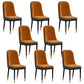 Scandinavian Style Upholstered Chair Wingback Parsons Chair for Home Use Orange Set of 8 Clearhalo ' kitchen&dining_furn' 'Dining Chairs' 'Dining Tables & Seating' 'dining_chair' 'Furniture' 'furniture_dining_chair' 'Kitchen & Dining Furniture' 'kitchen' 3454638