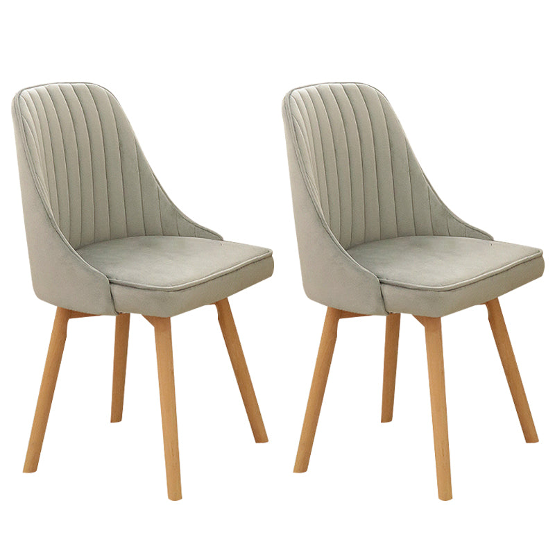 Modern Wooden Chairs Upholstered Solid Back Armless Chair for Home Use Grey Set of 2 Clearhalo ' kitchen&dining_furn' 'Dining Chairs' 'Dining Tables & Seating' 'dining_chair' 'Furniture' 'furniture_dining_chair' 'Kitchen & Dining Furniture' 'kitchen' 3454643