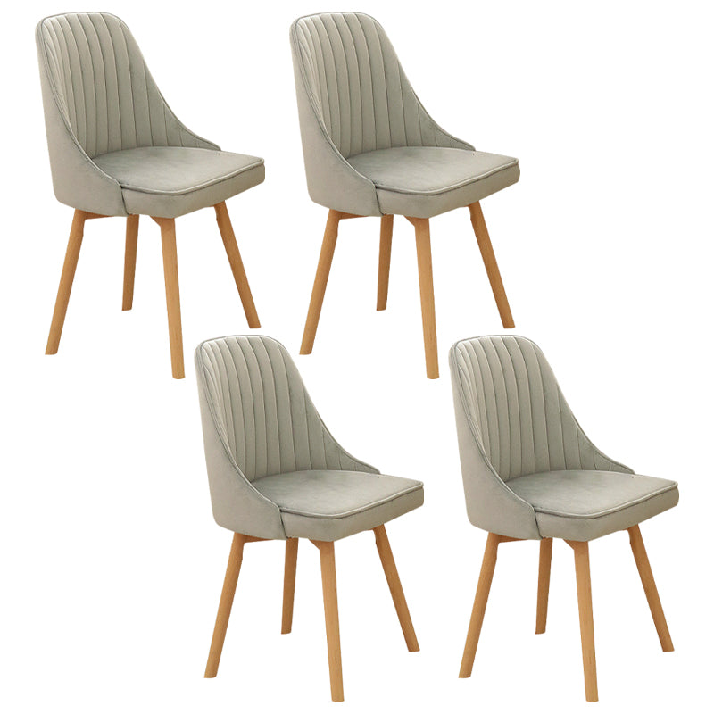 Modern Wooden Chairs Upholstered Solid Back Armless Chair for Home Use Grey Set of 4 Clearhalo ' kitchen&dining_furn' 'Dining Chairs' 'Dining Tables & Seating' 'dining_chair' 'Furniture' 'furniture_dining_chair' 'Kitchen & Dining Furniture' 'kitchen' 3454644