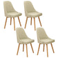 Modern Wooden Chairs Upholstered Solid Back Armless Chair for Home Use White Set of 4 Clearhalo ' kitchen&dining_furn' 'Dining Chairs' 'Dining Tables & Seating' 'dining_chair' 'Furniture' 'furniture_dining_chair' 'Kitchen & Dining Furniture' 'kitchen' 3454649