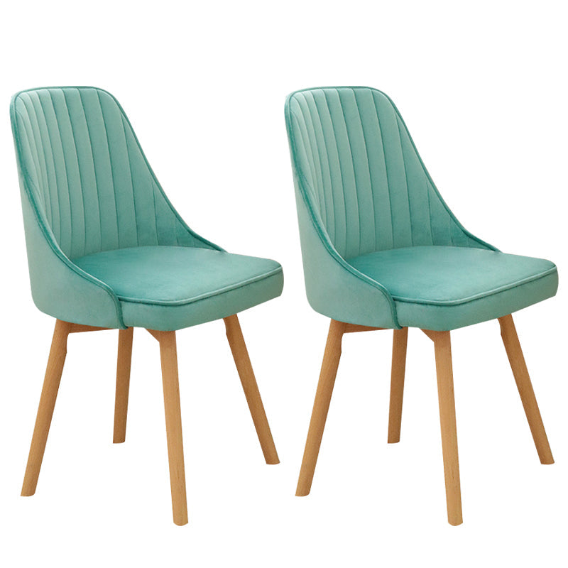 Modern Wooden Chairs Upholstered Solid Back Armless Chair for Home Use Light Blue Set of 2 Clearhalo ' kitchen&dining_furn' 'Dining Chairs' 'Dining Tables & Seating' 'dining_chair' 'Furniture' 'furniture_dining_chair' 'Kitchen & Dining Furniture' 'kitchen' 3454659
