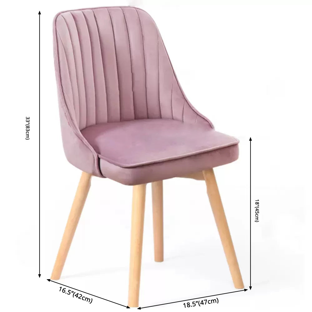 Modern Wooden Chairs Upholstered Solid Back Armless Chair for Home Use Clearhalo ' kitchen&dining_furn' 'Dining Chairs' 'Dining Tables & Seating' 'dining_chair' 'Furniture' 'furniture_dining_chair' 'Kitchen & Dining Furniture' 'kitchen' 3454661