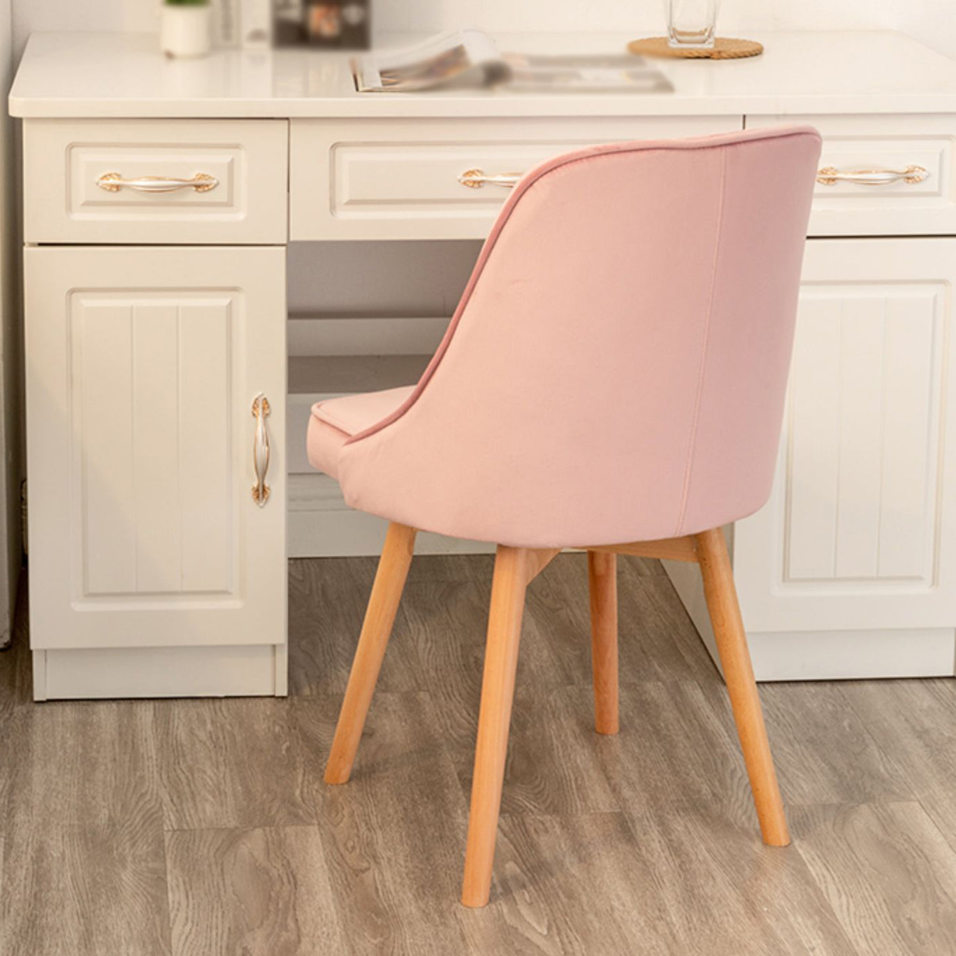 Modern Wooden Chairs Upholstered Solid Back Armless Chair for Home Use Clearhalo ' kitchen&dining_furn' 'Dining Chairs' 'Dining Tables & Seating' 'dining_chair' 'Furniture' 'furniture_dining_chair' 'Kitchen & Dining Furniture' 'kitchen' 3454662