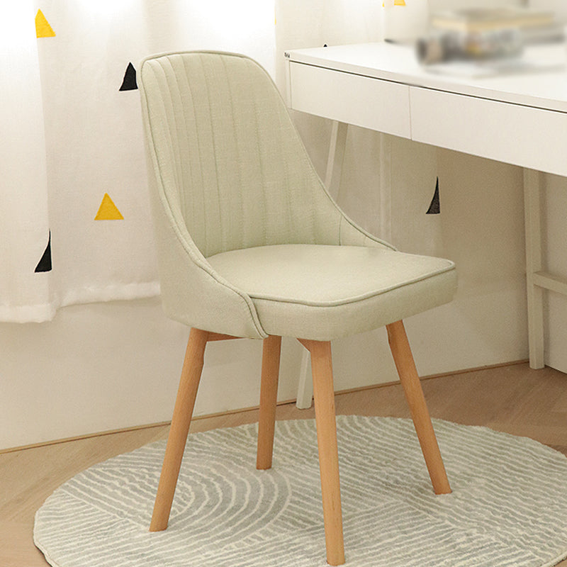 Modern Wooden Chairs Upholstered Solid Back Armless Chair for Home Use White 1 Piece Clearhalo ' kitchen&dining_furn' 'Dining Chairs' 'Dining Tables & Seating' 'dining_chair' 'Furniture' 'furniture_dining_chair' 'Kitchen & Dining Furniture' 'kitchen' 3454666