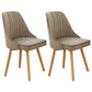 Modern Wooden Chairs Upholstered Solid Back Armless Chair for Home Use Khaki Set of 2 Clearhalo ' kitchen&dining_furn' 'Dining Chairs' 'Dining Tables & Seating' 'dining_chair' 'Furniture' 'furniture_dining_chair' 'Kitchen & Dining Furniture' 'kitchen' 3454667