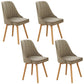 Modern Wooden Chairs Upholstered Solid Back Armless Chair for Home Use Khaki Set of 4 Clearhalo ' kitchen&dining_furn' 'Dining Chairs' 'Dining Tables & Seating' 'dining_chair' 'Furniture' 'furniture_dining_chair' 'Kitchen & Dining Furniture' 'kitchen' 3454669