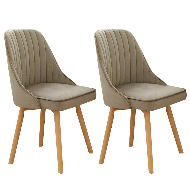 Modern Wooden Chairs Upholstered Solid Back Armless Chair for Home Use Dark Khaki Set of 2 Clearhalo ' kitchen&dining_furn' 'Dining Chairs' 'Dining Tables & Seating' 'dining_chair' 'Furniture' 'furniture_dining_chair' 'Kitchen & Dining Furniture' 'kitchen' 3454673