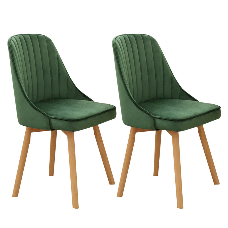 Modern Wooden Chairs Upholstered Solid Back Armless Chair for Home Use Blackish Green Set of 2 Clearhalo ' kitchen&dining_furn' 'Dining Chairs' 'Dining Tables & Seating' 'dining_chair' 'Furniture' 'furniture_dining_chair' 'Kitchen & Dining Furniture' 'kitchen' 3454675