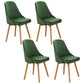 Modern Wooden Chairs Upholstered Solid Back Armless Chair for Home Use Blackish Green Set of 4 Clearhalo ' kitchen&dining_furn' 'Dining Chairs' 'Dining Tables & Seating' 'dining_chair' 'Furniture' 'furniture_dining_chair' 'Kitchen & Dining Furniture' 'kitchen' 3454676