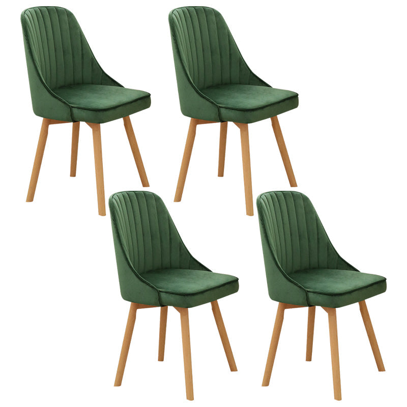 Modern Wooden Chairs Upholstered Solid Back Armless Chair for Home Use Blackish Green Set of 4 Clearhalo ' kitchen&dining_furn' 'Dining Chairs' 'Dining Tables & Seating' 'dining_chair' 'Furniture' 'furniture_dining_chair' 'Kitchen & Dining Furniture' 'kitchen' 3454676