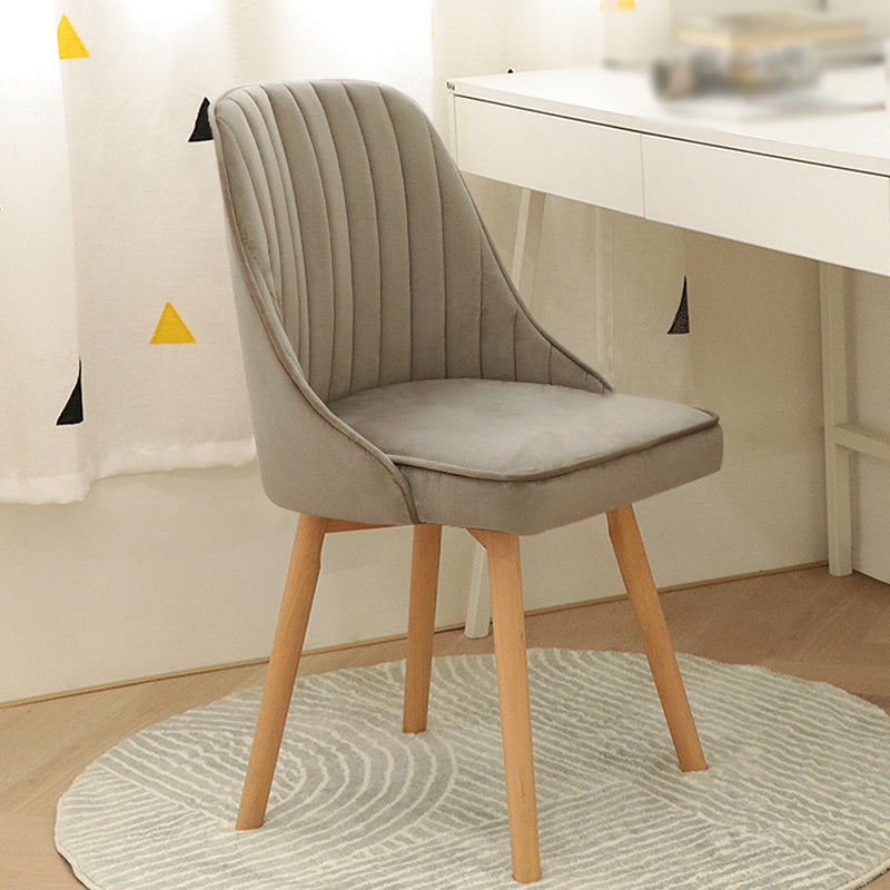 Modern Wooden Chairs Upholstered Solid Back Armless Chair for Home Use Dark Khaki 1 Piece Clearhalo ' kitchen&dining_furn' 'Dining Chairs' 'Dining Tables & Seating' 'dining_chair' 'Furniture' 'furniture_dining_chair' 'Kitchen & Dining Furniture' 'kitchen' 3454680