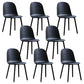 Glam Style Metal Side Chair Matte Finish Solid Back Dining Room Dining Chair Black Plastic Set of 8 Clearhalo ' kitchen&dining_furn' 'Dining Chairs' 'Dining Tables & Seating' 'dining_chair' 'Furniture' 'furniture_dining_chair' 'Kitchen & Dining Furniture' 'kitchen' 3454701