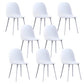 Glam Style Metal Side Chair Matte Finish Solid Back Dining Room Dining Chair White Plastic Set of 8 Clearhalo ' kitchen&dining_furn' 'Dining Chairs' 'Dining Tables & Seating' 'dining_chair' 'Furniture' 'furniture_dining_chair' 'Kitchen & Dining Furniture' 'kitchen' 3454709