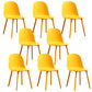 Glam Style Metal Side Chair Matte Finish Solid Back Dining Room Dining Chair Yellow Plastic Set of 8 Clearhalo ' kitchen&dining_furn' 'Dining Chairs' 'Dining Tables & Seating' 'dining_chair' 'Furniture' 'furniture_dining_chair' 'Kitchen & Dining Furniture' 'kitchen' 3454719