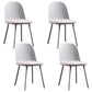 Glam Style Metal Side Chair Matte Finish Solid Back Dining Room Dining Chair Grey Upholstered Set of 4 Clearhalo ' kitchen&dining_furn' 'Dining Chairs' 'Dining Tables & Seating' 'dining_chair' 'Furniture' 'furniture_dining_chair' 'Kitchen & Dining Furniture' 'kitchen' 3454726