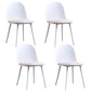 Glam Style Metal Side Chair Matte Finish Solid Back Dining Room Dining Chair White Upholstered Set of 4 Clearhalo ' kitchen&dining_furn' 'Dining Chairs' 'Dining Tables & Seating' 'dining_chair' 'Furniture' 'furniture_dining_chair' 'Kitchen & Dining Furniture' 'kitchen' 3454728