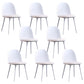 Glam Style Metal Side Chair Matte Finish Solid Back Dining Room Dining Chair White Upholstered Set of 8 Clearhalo ' kitchen&dining_furn' 'Dining Chairs' 'Dining Tables & Seating' 'dining_chair' 'Furniture' 'furniture_dining_chair' 'Kitchen & Dining Furniture' 'kitchen' 3454729