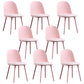 Glam Style Metal Side Chair Matte Finish Solid Back Dining Room Dining Chair Pink Upholstered Set of 8 Clearhalo ' kitchen&dining_furn' 'Dining Chairs' 'Dining Tables & Seating' 'dining_chair' 'Furniture' 'furniture_dining_chair' 'Kitchen & Dining Furniture' 'kitchen' 3454733