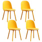 Glam Style Metal Side Chair Matte Finish Solid Back Dining Room Dining Chair Yellow Upholstered Set of 4 Clearhalo ' kitchen&dining_furn' 'Dining Chairs' 'Dining Tables & Seating' 'dining_chair' 'Furniture' 'furniture_dining_chair' 'Kitchen & Dining Furniture' 'kitchen' 3454734