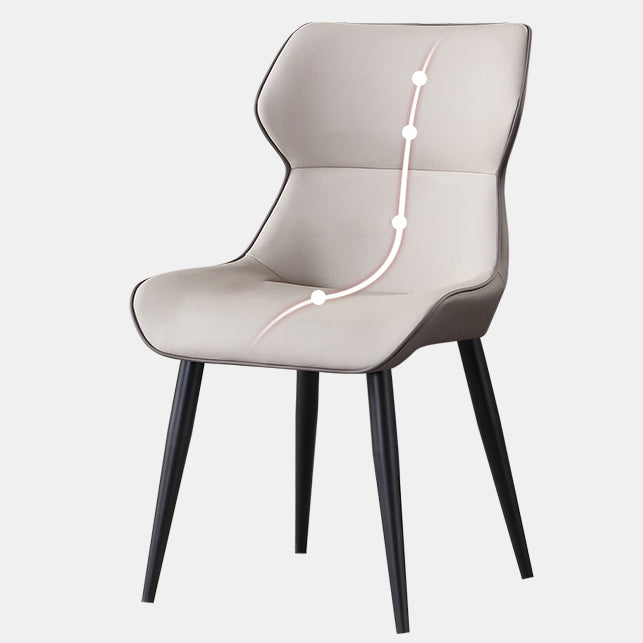 Industrial Dining Chair Wingback Side Chair with Black Metal Legs for Home Use Clearhalo ' kitchen&dining_furn' 'Dining Chairs' 'Dining Tables & Seating' 'dining_chair' 'Furniture' 'furniture_dining_chair' 'Kitchen & Dining Furniture' 'kitchen' 3454756