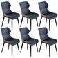 Industrial Dining Chair Wingback Side Chair with Black Metal Legs for Home Use Dark Blue Set of 6 Clearhalo ' kitchen&dining_furn' 'Dining Chairs' 'Dining Tables & Seating' 'dining_chair' 'Furniture' 'furniture_dining_chair' 'Kitchen & Dining Furniture' 'kitchen' 3454759