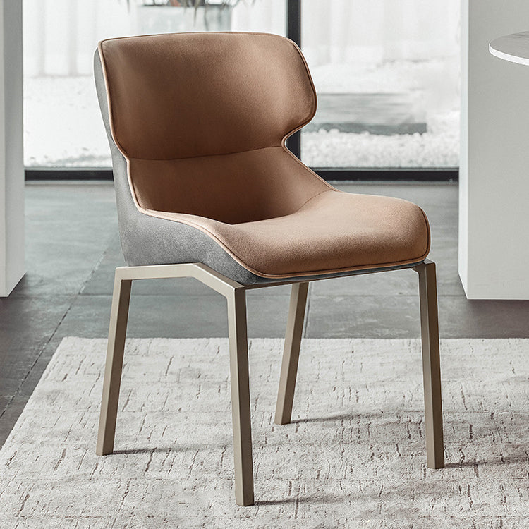 Metal Contemporary Dining Room Side Chair Parsons Matte Finish Dining Chair Clearhalo ' kitchen&dining_furn' 'Dining Chairs' 'Dining Tables & Seating' 'dining_chair' 'Furniture' 'furniture_dining_chair' 'Kitchen & Dining Furniture' 'kitchen' 3454771