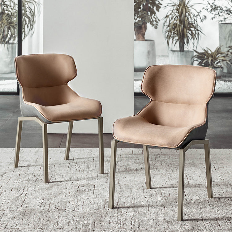 Metal Contemporary Dining Room Side Chair Parsons Matte Finish Dining Chair Clearhalo ' kitchen&dining_furn' 'Dining Chairs' 'Dining Tables & Seating' 'dining_chair' 'Furniture' 'furniture_dining_chair' 'Kitchen & Dining Furniture' 'kitchen' 3454773