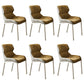 Metal Contemporary Dining Room Side Chair Parsons Matte Finish Dining Chair Yellow Set of 6 Clearhalo ' kitchen&dining_furn' 'Dining Chairs' 'Dining Tables & Seating' 'dining_chair' 'Furniture' 'furniture_dining_chair' 'Kitchen & Dining Furniture' 'kitchen' 3454781