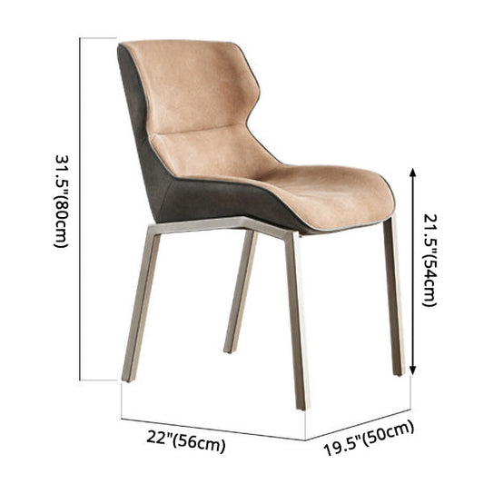 Metal Contemporary Dining Room Side Chair Parsons Matte Finish Dining Chair Clearhalo ' kitchen&dining_furn' 'Dining Chairs' 'Dining Tables & Seating' 'dining_chair' 'Furniture' 'furniture_dining_chair' 'Kitchen & Dining Furniture' 'kitchen' 3454790