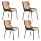 Metal Contemporary Dining Room Side Chair Parsons Matte Finish Dining Chair Brown Set of 4 Clearhalo ' kitchen&dining_furn' 'Dining Chairs' 'Dining Tables & Seating' 'dining_chair' 'Furniture' 'furniture_dining_chair' 'Kitchen & Dining Furniture' 'kitchen' 3454792