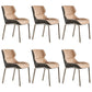 Metal Contemporary Dining Room Side Chair Parsons Matte Finish Dining Chair Brown Set of 6 Clearhalo ' kitchen&dining_furn' 'Dining Chairs' 'Dining Tables & Seating' 'dining_chair' 'Furniture' 'furniture_dining_chair' 'Kitchen & Dining Furniture' 'kitchen' 3454793