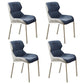 Metal Contemporary Dining Room Side Chair Parsons Matte Finish Dining Chair Blue Set of 4 Clearhalo ' kitchen&dining_furn' 'Dining Chairs' 'Dining Tables & Seating' 'dining_chair' 'Furniture' 'furniture_dining_chair' 'Kitchen & Dining Furniture' 'kitchen' 3454796