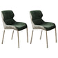 Metal Contemporary Dining Room Side Chair Parsons Matte Finish Dining Chair Green Set of 2 Clearhalo ' kitchen&dining_furn' 'Dining Chairs' 'Dining Tables & Seating' 'dining_chair' 'Furniture' 'furniture_dining_chair' 'Kitchen & Dining Furniture' 'kitchen' 3454798