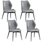 Industrial Dining Chair Wingback Parsons Chair with Black Metal Legs for Home Use Grey Set of 4 Clearhalo ' kitchen&dining_furn' 'Dining Chairs' 'Dining Tables & Seating' 'dining_chair' 'Furniture' 'furniture_dining_chair' 'Kitchen & Dining Furniture' 'kitchen' 3454803
