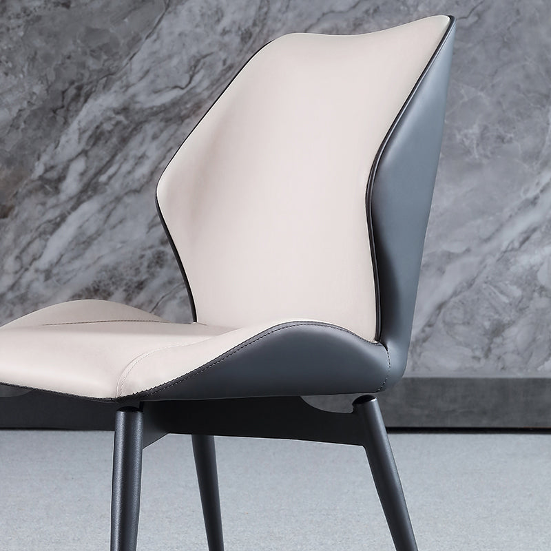 Industrial Dining Chair Wingback Parsons Chair with Black Metal Legs for Home Use Clearhalo ' kitchen&dining_furn' 'Dining Chairs' 'Dining Tables & Seating' 'dining_chair' 'Furniture' 'furniture_dining_chair' 'Kitchen & Dining Furniture' 'kitchen' 3454807