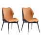 Industrial Dining Chair Wingback Parsons Chair with Black Metal Legs for Home Use Black-Orange Set of 2 Clearhalo ' kitchen&dining_furn' 'Dining Chairs' 'Dining Tables & Seating' 'dining_chair' 'Furniture' 'furniture_dining_chair' 'Kitchen & Dining Furniture' 'kitchen' 3454808