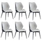 Industrial Dining Chair Wingback Parsons Chair with Black Metal Legs for Home Use Light Gray-Black Set of 6 Clearhalo ' kitchen&dining_furn' 'Dining Chairs' 'Dining Tables & Seating' 'dining_chair' 'Furniture' 'furniture_dining_chair' 'Kitchen & Dining Furniture' 'kitchen' 3454818