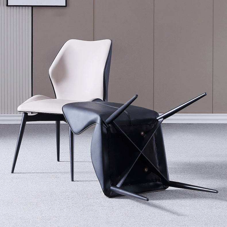 Industrial Dining Chair Wingback Parsons Chair with Black Metal Legs for Home Use Clearhalo ' kitchen&dining_furn' 'Dining Chairs' 'Dining Tables & Seating' 'dining_chair' 'Furniture' 'furniture_dining_chair' 'Kitchen & Dining Furniture' 'kitchen' 3454822