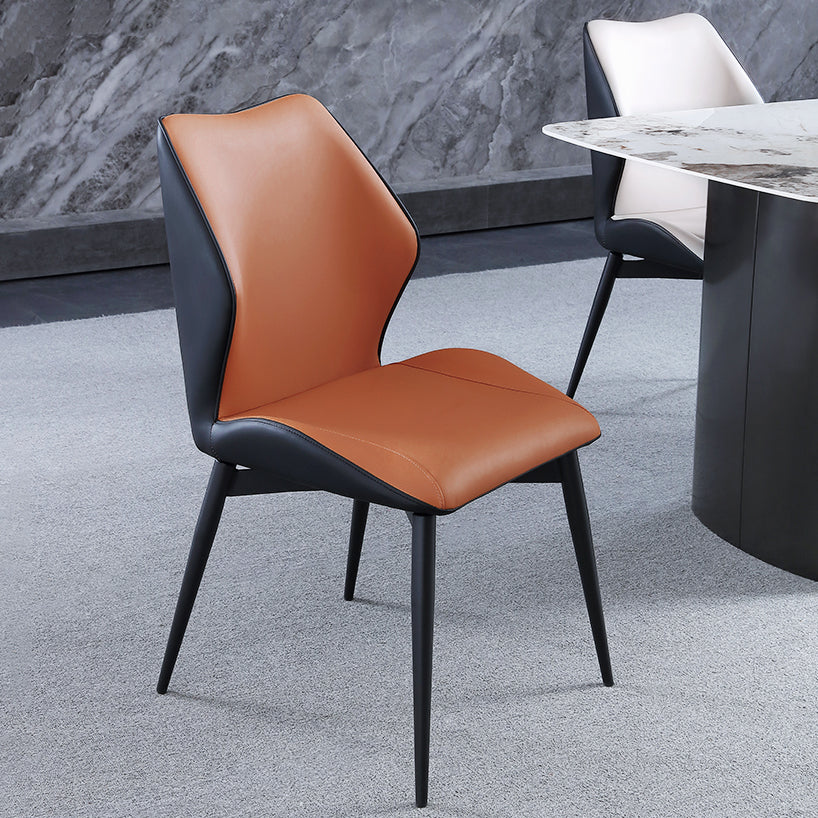 Industrial Dining Chair Wingback Parsons Chair with Black Metal Legs for Home Use Clearhalo ' kitchen&dining_furn' 'Dining Chairs' 'Dining Tables & Seating' 'dining_chair' 'Furniture' 'furniture_dining_chair' 'Kitchen & Dining Furniture' 'kitchen' 3454824