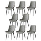 Metal Contemporary Dining Room Side Chair Matte Finish Solid Back Dining Chair Grey Set of 8 Clearhalo ' kitchen&dining_furn' 'Dining Chairs' 'Dining Tables & Seating' 'dining_chair' 'Furniture' 'furniture_dining_chair' 'Kitchen & Dining Furniture' 'kitchen' 3454829