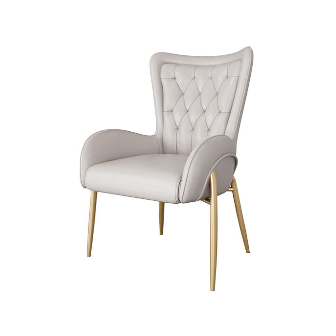 Scandinavian Wingback Metal Dining Arm Chair Kitchen Gold Dining Arm Chair Clearhalo ' kitchen&dining_furn' 'Dining Chairs' 'Dining Tables & Seating' 'dining_chair' 'Furniture' 'furniture_dining_chair' 'Kitchen & Dining Furniture' 'kitchen' 3454853