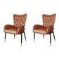 Scandinavian Wingback Metal Dining Arm Chair Kitchen Gold Dining Arm Chair Black Brown Set of 2 Clearhalo ' kitchen&dining_furn' 'Dining Chairs' 'Dining Tables & Seating' 'dining_chair' 'Furniture' 'furniture_dining_chair' 'Kitchen & Dining Furniture' 'kitchen' 3454854