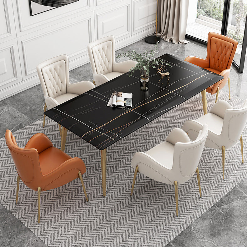 Scandinavian Wingback Metal Dining Arm Chair Kitchen Gold Dining Arm Chair Clearhalo ' kitchen&dining_furn' 'Dining Chairs' 'Dining Tables & Seating' 'dining_chair' 'Furniture' 'furniture_dining_chair' 'Kitchen & Dining Furniture' 'kitchen' 3454861