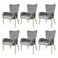 Scandinavian Wingback Metal Dining Arm Chair Kitchen Gold Dining Arm Chair Brass Gold Gray Set of 6 Clearhalo ' kitchen&dining_furn' 'Dining Chairs' 'Dining Tables & Seating' 'dining_chair' 'Furniture' 'furniture_dining_chair' 'Kitchen & Dining Furniture' 'kitchen' 3454864