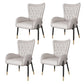 Scandinavian Wingback Metal Dining Arm Chair Kitchen Gold Dining Arm Chair Black Beige Set of 4 Clearhalo ' kitchen&dining_furn' 'Dining Chairs' 'Dining Tables & Seating' 'dining_chair' 'Furniture' 'furniture_dining_chair' 'Kitchen & Dining Furniture' 'kitchen' 3454865