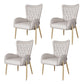 Scandinavian Wingback Metal Dining Arm Chair Kitchen Gold Dining Arm Chair Brass Gold Beige Set of 4 Clearhalo ' kitchen&dining_furn' 'Dining Chairs' 'Dining Tables & Seating' 'dining_chair' 'Furniture' 'furniture_dining_chair' 'Kitchen & Dining Furniture' 'kitchen' 3454867