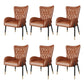 Scandinavian Wingback Metal Dining Arm Chair Kitchen Gold Dining Arm Chair Black Brown Set of 6 Clearhalo ' kitchen&dining_furn' 'Dining Chairs' 'Dining Tables & Seating' 'dining_chair' 'Furniture' 'furniture_dining_chair' 'Kitchen & Dining Furniture' 'kitchen' 3454870